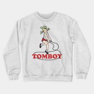 Tomboy - Vintage Styled Illustration Art Crewneck Sweatshirt